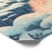Winter's Embrace: een sereen landschap Poster (Hoek)