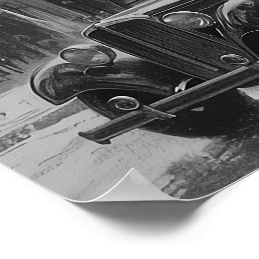 Winter's Embrace in Parijs Poster (Hoek)