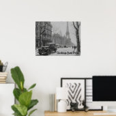 Winter's Embrace in Parijs Poster (Thuiskantoor)