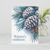 Winter's Embrace - Kerst Kaart (Staand voorkant)