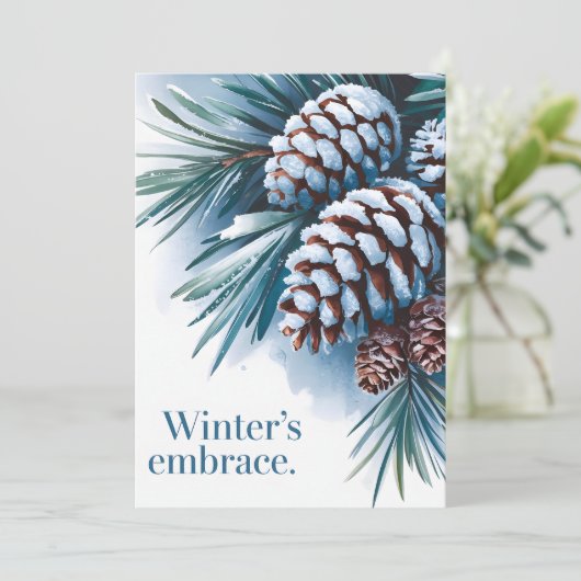 Winter's Embrace - Kerst Kaart (Staand voorkant)