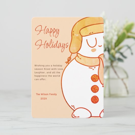 Winter's Embrace Kerstkaart (Staand voorkant)