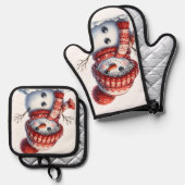Winters Fantasie Ovenwant & Pannenlap Set (Voorkant / Achterkant)