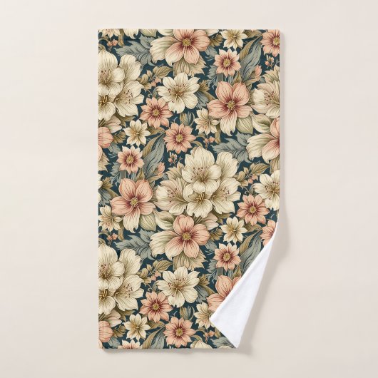 Winters Floral Azalea's en Roos Bad Handdoek (Handdoek)