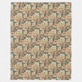 Winters Floral Azalea's en Roos Fleece Deken (Voorkant)