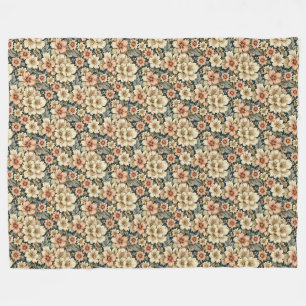 Winters Floral Azalea's en Roos Fleece Deken