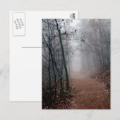 Winters Fog - Geen eind in de nacht op de spoelcad Briefkaart (Voorkant / Achterkant)