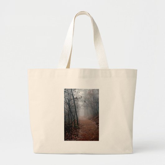 Winters Fog - Geen eind in de nacht op de spoelcad Grote Tote Bag (Voorkant)