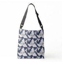 Winter's Ghost Leaves Crossbody Canvas tas