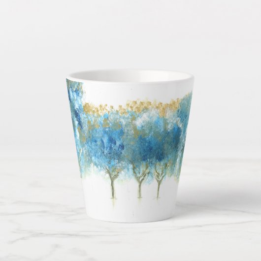 Winter's Glacial Blue Coffee Cup Latte Mok (Voorkant)