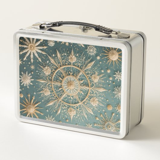 Winter's Golden Embrace: A Snowflake Serenade (Achterkant)