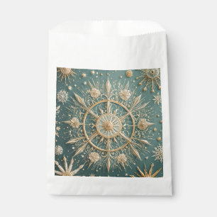 Winter's Golden Embrace: A Snowflake Serenade Bedankzakje