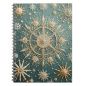 Winter's Golden Embrace: A Snowflake Serenade Notitieboek (Voorkant)