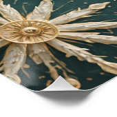 Winter's Golden Embrace: A Snowflake Serenade Perfect Poster (Hoek)