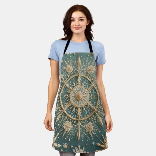 Winter's Golden Embrace: A Snowflake Serenade Schort (Gedragen)