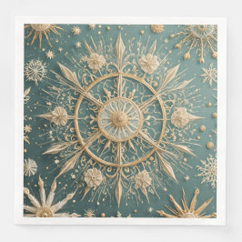 Winter's Golden Embrace: A Snowflake Serenade Servet