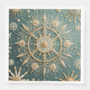 Winter's Golden Embrace: A Snowflake Serenade Servet