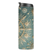 Winter's Golden Embrace: A Snowflake Serenade Thermosbeker (Geroteerd rechts)