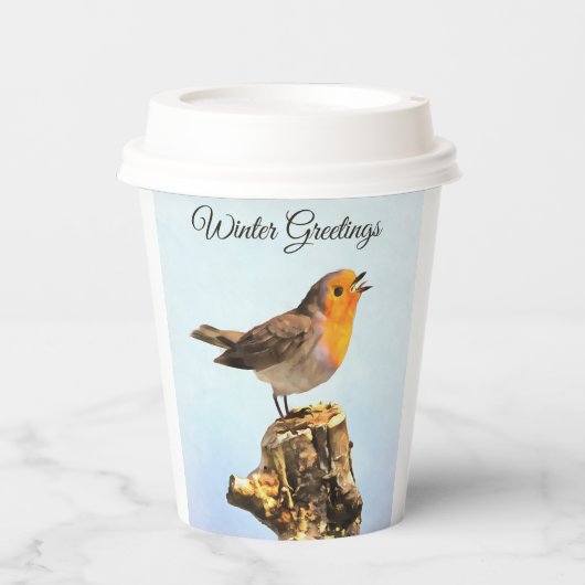 Winters groeten. Robin zingt Papieren Bekers (Voorkant)