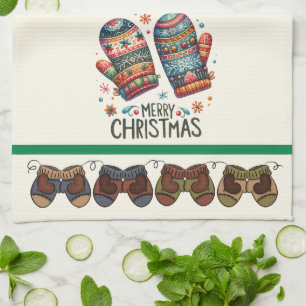 Winters handschoenen theedoek