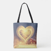 Winter's hartverwarmende gloed tote bag (Achterkant)