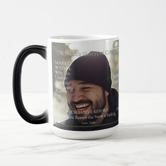 Winter's Hottest Commodity, Flirty gift for him Magische Mok (Links)