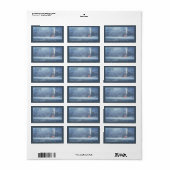 Winters hut aan het meer verzending etiket (Full Sheet)