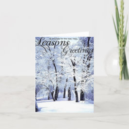 Winters kerstgroeten feestdagen kaart