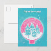 Winters kerstgroeten feestdagenkaart (Voorkant / Achterkant)