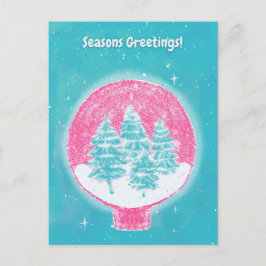 Winters kerstgroeten feestdagenkaart