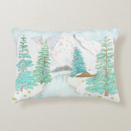 Winters landschap met bergen buitenkussen