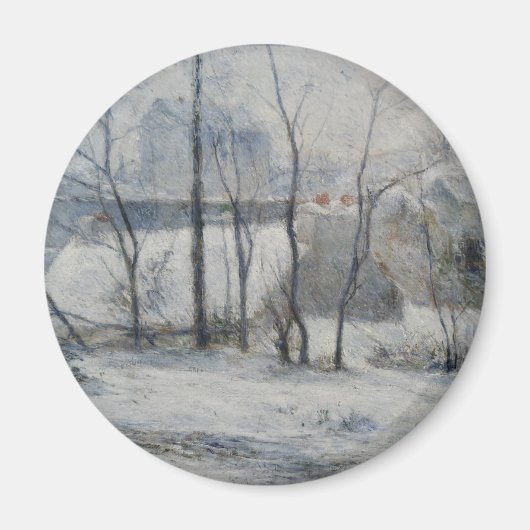 Winters landschap (van Paul Gaugin) Magneet (Voorkant)
