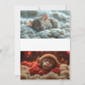 Winter's Love Song: Frosted Heart Tree Wedding Kaart (Achterkant)