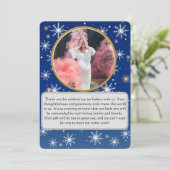 Winter's magie Twin Baby shower Dank je Bedankkaart (Staand voorkant)