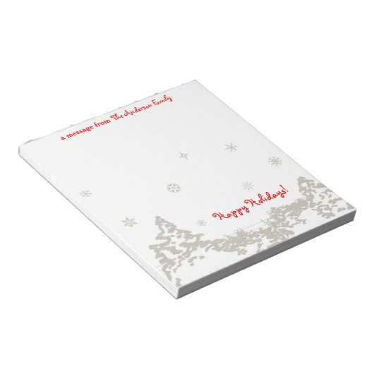 Winters Night Personalized Notitieblok (Schuin)