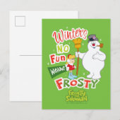 Winter's No Fun without Frosty the Snowman™ Feestdagenkaart (Voorkant / Achterkant)