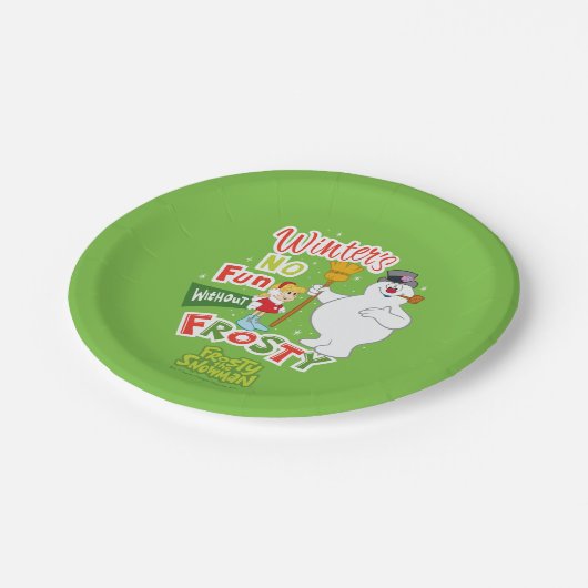 Winter's No Fun without Frosty the Snowman™ Papieren Bordje (Gekanteld)