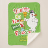 Winter's No Fun without Frosty the Snowman™ Sherpa Deken (Voorkant)