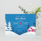 Winters Open Huis Uitnodiging (Staand voorkant)
