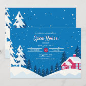 Winters Open Huis Uitnodiging (Voorkant / Achterkant)
