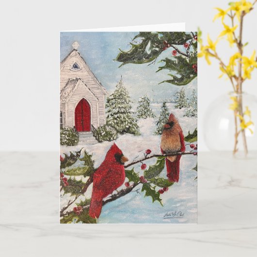 Winter's Peace Card Kaart (Gele Bloem)