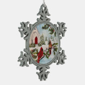 “Winter's Peace” Sneeuwvlok Omlijst Ornament (Links)