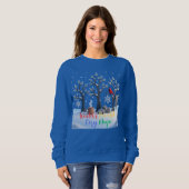 Winter's Peaceful Cozy Magic Frosty Trees Design Trui (Voorkant volledig)