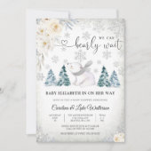 Winters Polar Beer Baby Shower Uitnodiging (Voorkant)