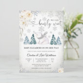 Winters Polar Beer Baby Shower Uitnodiging (Staand voorkant)