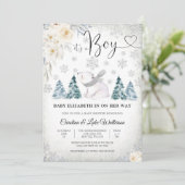 Winters Polar Beer Baby Shower Uitnodiging (Staand voorkant)