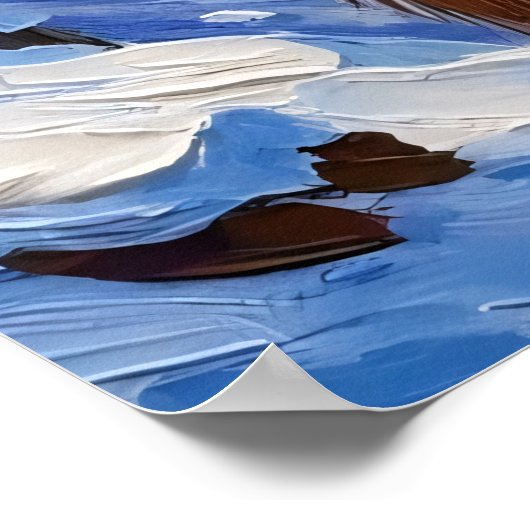 Winter's Quiet Companion: Bigfoot en de fawn Poster (Hoek)