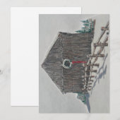 Winters Schuur Feestdagenkaart (Voorkant / Achterkant)