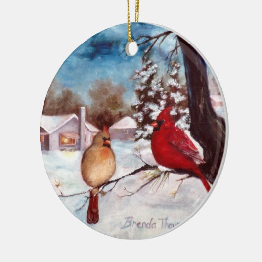 Winters Serenity Cardinaal Ornament (Links)