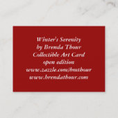 Winters Serenity Kardinaal Art Card Visitekaartje (Achterkant)